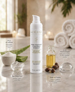 Crème Peaux Sensibles ODÉANE avec éléments légendés PCA de sodium, jus d'aloe vera, acide hyaluronique et huile de jojoba.
