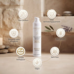 Crème Peaux Sensibles ODÉANE avec pictogrammes et mentions sans parfum, testé dermatologiquement, étiquette sans allergènes, sans gluten, sans noix, biologique et végan.