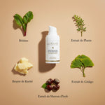 Crème Yeux Éclat ODÉANE avec représentations légendées bétaïne, karité, extrait de plante, ginkgo et marron d'Inde.