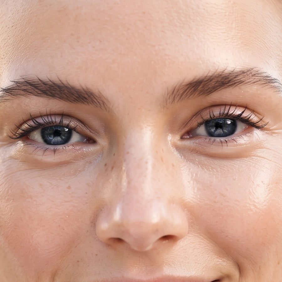 Gros plan des yeux et du contour des yeux d'une femme.